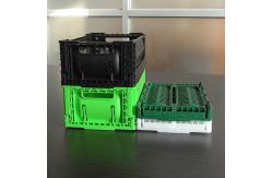 China Cuboid Modern Folding Plastic Storage Basket Black Gray Yellow Green supplier