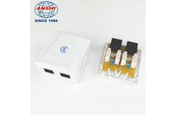 China PC Material UTP Surface Mount Box Double Port  CAT6 supplier