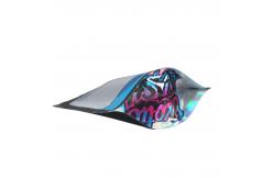 China Custom Holographic Foil Packaging Pouch With Clear Window supplier