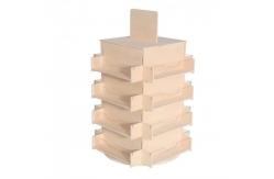 China 3 Tier Wooden Display Stands Rotating Countertop Display Stands For Coasters supplier