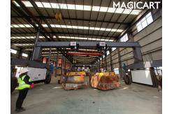 China Full Electric Mobile Straddle Transporter 5t To 500ton Travelling On Rubber Tyres supplier