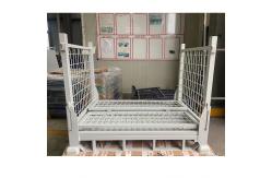 China Galvanized Steel Collapsible Pallet Cage Powder Coated Folding Stackable Transport Solution supplier