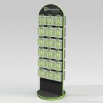 Homeware Point Of Purchase Pop Display Double Side Pegboard Rotating Display Stand for sale
