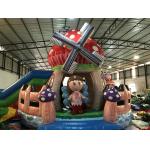 Big Inflatable Mushroom Jumping House With Slide 7-15 Children Capacity for sale