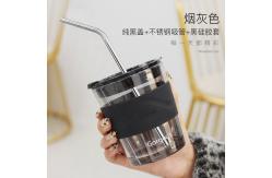 China ISO14001 500ML Simple Glass Custom Drinking Cups Mug For Cappuccino Coffee supplier
