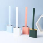 Non SlipTPR Silicone Toilet Bowl Brush Deep Cleaning for sale