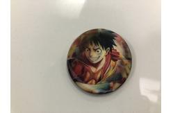China 5.8*5.8*Cm 3D Lenticular Badge Anime ONE PIECE DBZ Naruto supplier