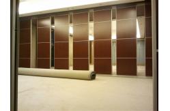 China Folding Movable Wooden Partition Walls For Conference Room Top Hanging System supplier