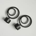 Home Decor Wall Mounted Plated Curtain Rod Finials for sale