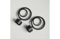 China Home Decor Wall Mounted Plated Curtain Rod Finials supplier