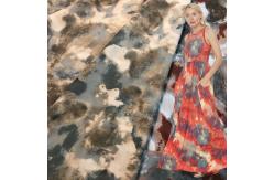China 50gsm-100gsm Tie Dye Printed Fabric Polyester Spandex Chiffon Fabric supplier