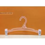 Transparency Plastic Clothes Hangers With Two Clips , Retail Clothes Hangers
