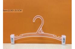 China Transparency Plastic Clothes Hangers With Two Clips , Retail Clothes Hangers supplier