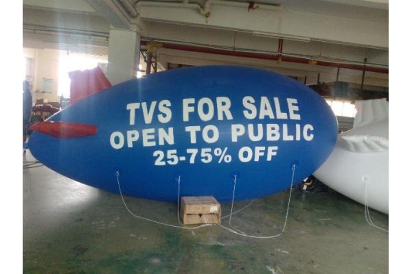 customized giant advertising lighting inflatable dark blue zepplin