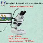 HD206 Three Observation Head 360 ° Rotating Stereoscopic Microscope Working Distance 90-110mm for sale