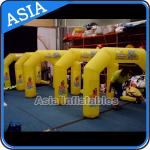 Yellow Inflatable Arch With Removable Banner For Promotion for sale