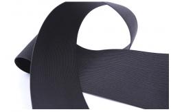 China Large Stock Cheap 2 Inch Black Polyester Knitted Elastic For Garment supplier