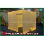 Inflatable Photo Booth Enclosure Rgb Led Lighting Inflatable Kiosk / Enclose Photobooth Frame