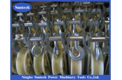 China 10KN Single Clevis Style Nylon Aluminum Sheave Conductor Stringing Blocks supplier