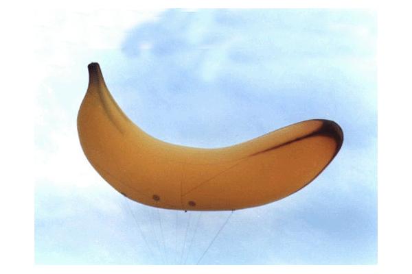 Big size banana shape inflatable helium balloon