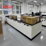 Epoxy Resin  Counter Tops Chemistry Lab Benches with Wooden Base Cabinet for sale