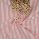 Smooth Striped Material Fabric Skin Friendly Breathable Combed Cotton Texture