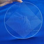 Transparent Quartz Glass Plate Heat Resistance Processing Laser Drilling With Hole for sale