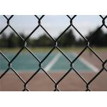Residential 3.0mm Black PVC Diamond Chain Link Fence 10-30m For School Playground for sale
