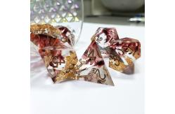 China Red & black Foil mixed smoke crystals Resin Boarding Dice Set  dnd dice supplier