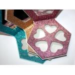 Hexagon Makeup Empty Eyeshadow Palette Packaging With Glitter Paper for sale