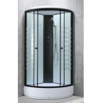 Modern Shower Pods Cabins With Printing Glass And Black Frame for sale
