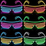 Shutter Shades Light Up LED Glasses With Cold Light Glowing In The Dark for sale