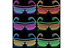 China Shutter Shades Light Up LED Glasses With Cold Light Glowing In The Dark supplier