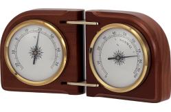 China Wooden Frame Barometer Temp Humidity Monitor 262g Weight Hanging Style supplier