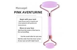 China Pink Face Massager Roller , Jade Massager Roller OEM ODM Service supplier