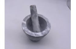 China Round Solid Marble Stone Mortar And Pestle Moisture Resistant supplier