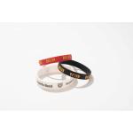 Customized Adjustable Silicone Rubber Wristband Silk Screen Printing for sale