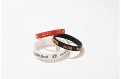China Customized Adjustable Silicone Rubber Wristband Silk Screen Printing supplier