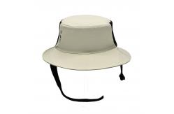 China Foldable Big Brim Plain Boonie Hat Cotton Custom Bucket Hats With String supplier