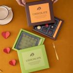 9 Grid Chocolate Truffle Box with Lid Custom Logo for sale