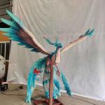 Customizable Realistic Animatronic Animals Chinese Ancient Creatures Green Bird