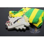 Maration Racking Enamel Medals , Custom Sports Medals With Yellow Green Ribbon