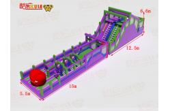 China Adult Inflatable Obstacle Course Playground Purple Green Red supplier