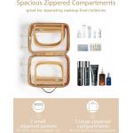 Lightweight Waterproof 2 Layer Travel Toiletry Bag Clear Makeup Bag With Zipper