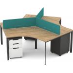 Modern Three Seats Office Conference Table Dividers Wooden for sale