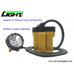 High Power Cordless Mining Cap Lamps 25000 Lux With Samsung Rechargeable Lithium Batteries for sale