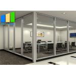 Interior Room Divider Aluminum Frame Single Glass Partition Wall For Office Meeting Room for sale