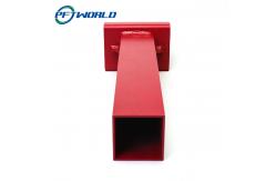 China ODM Bending Sheet Metal Parts Red Bracket Powder Coating Computer Accessories supplier