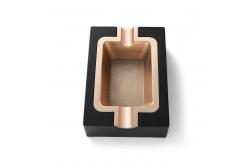 China Fashion Black Plating  12*8.5cm Rectangle Ashtray Pocket Cigarette Ashtray supplier