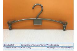 China Transparency Plastic Clothes Hangers With Two Clips , Retail Clothes Hangers supplier